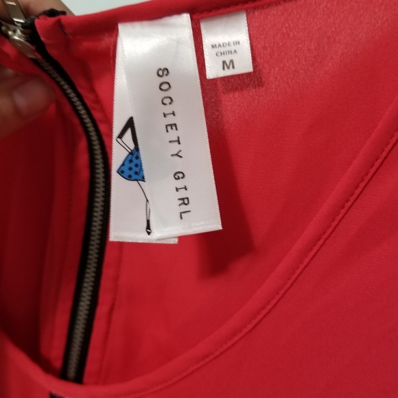 Society Girl 3/4 Poet Sleeve Top with Zipper - Picture 5 of 7